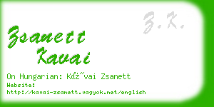 zsanett kavai business card